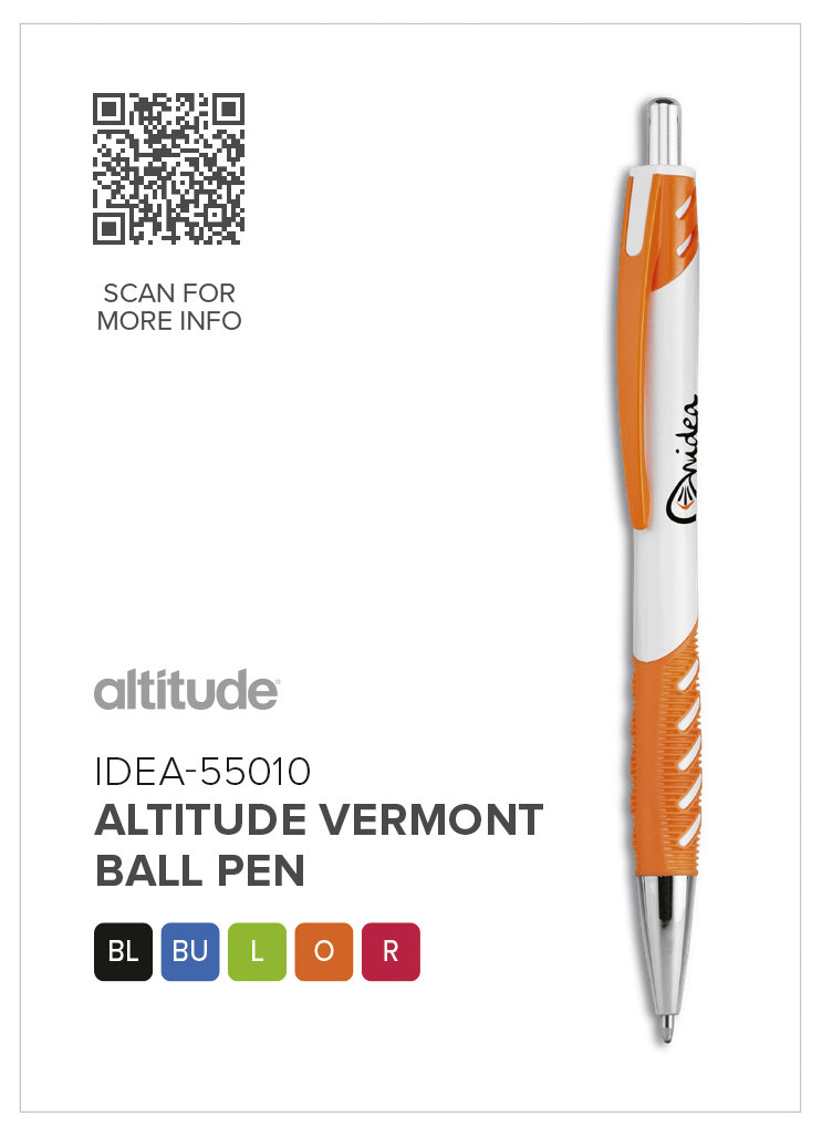 IDEA-55010 - Altitude Vermont Ball Pen - Catalogue Image